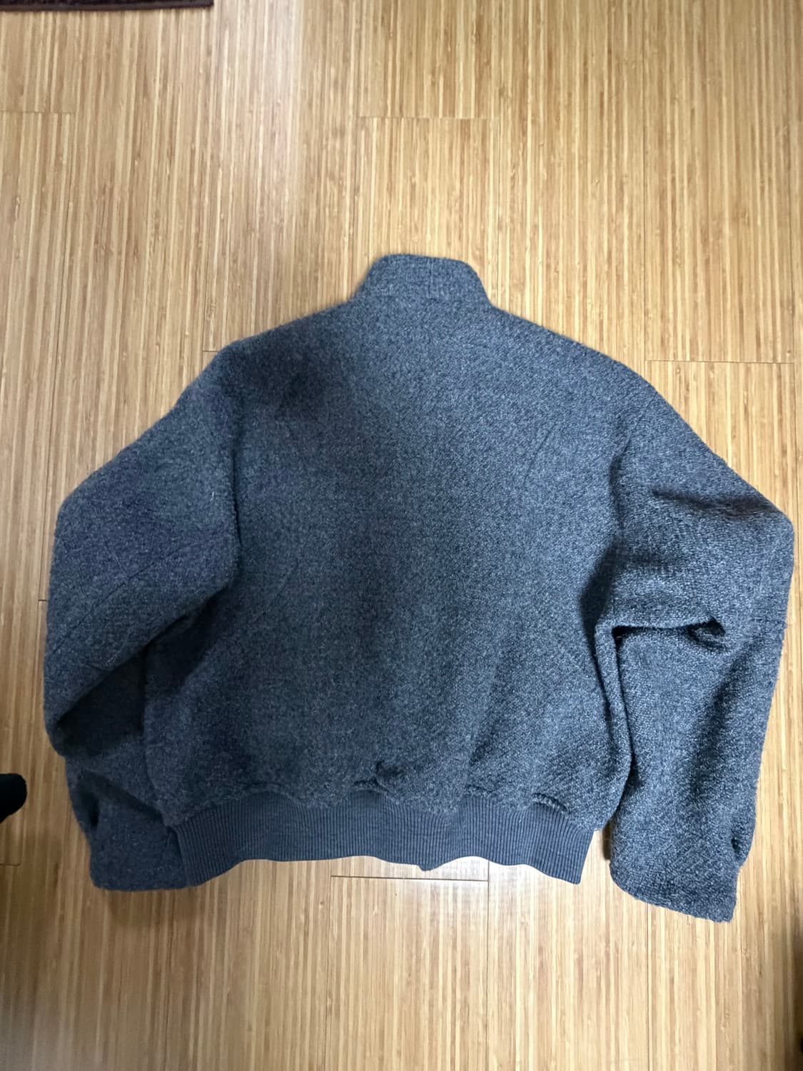 쿠어 인터널 바인딩 숄카라 점퍼 (멜란지차콜) 새상품 상품이미지5