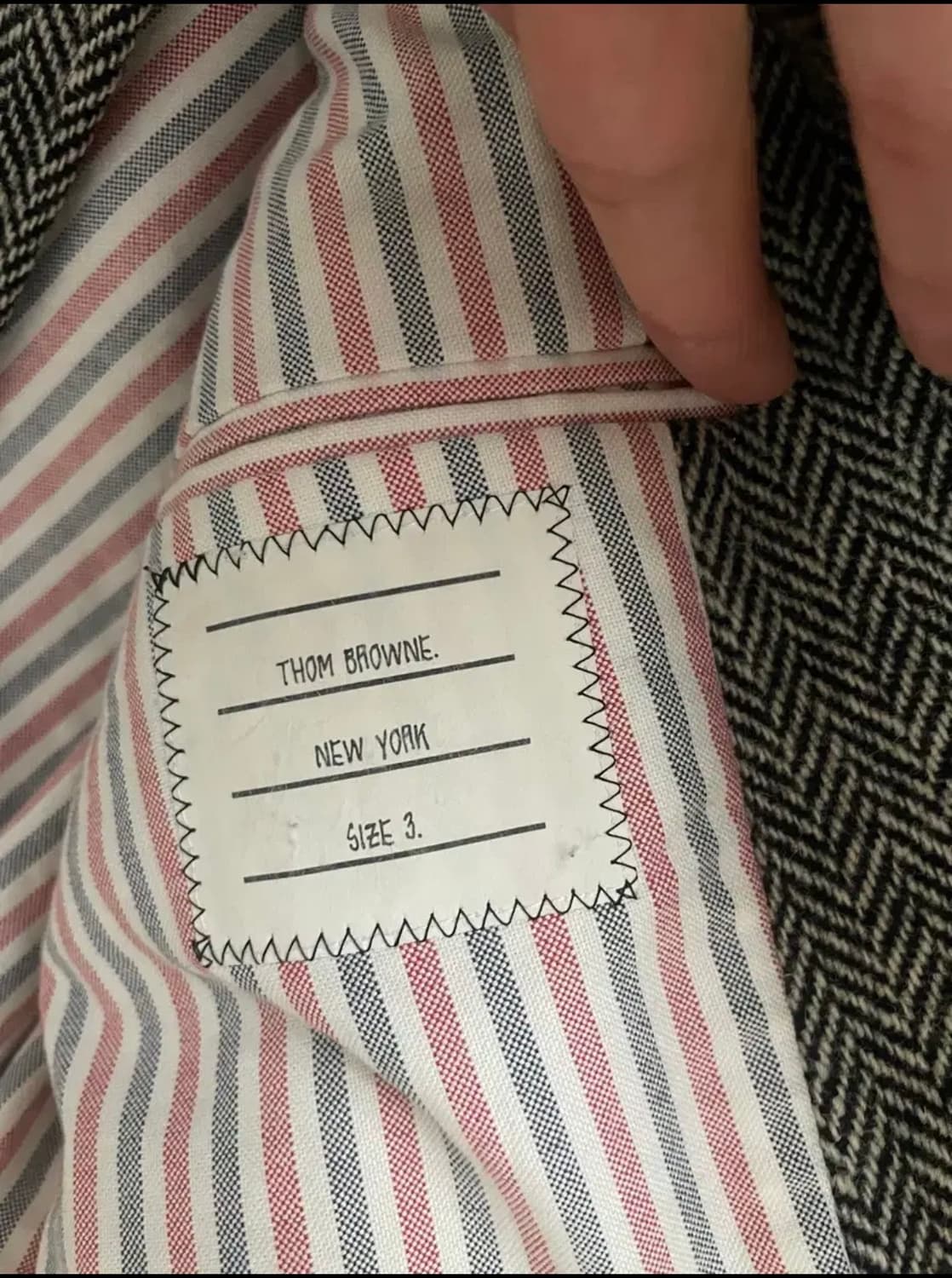 톰브라운 헤링본 캐시미어 코트 3사이즈 상품이미지4