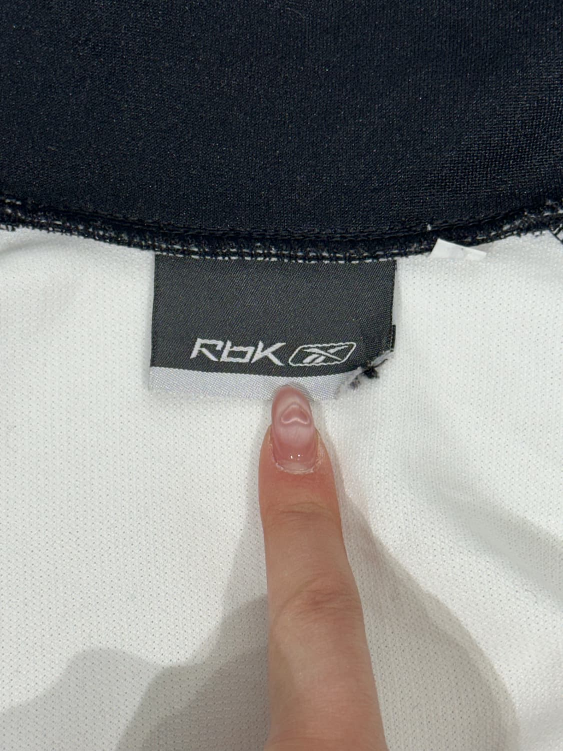 리복 올드스쿨 오버핏 화이트 블랙 배색 트랙탑 져지 L 상품이미지7