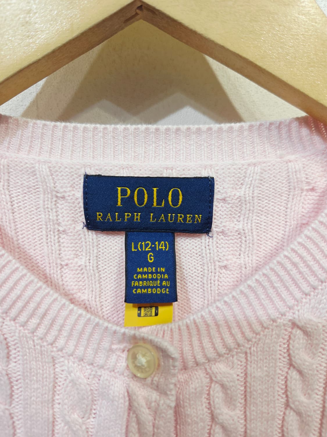 폴로 랄프로렌 걸즈 꽈배기 가디건 핑크 상품이미지7