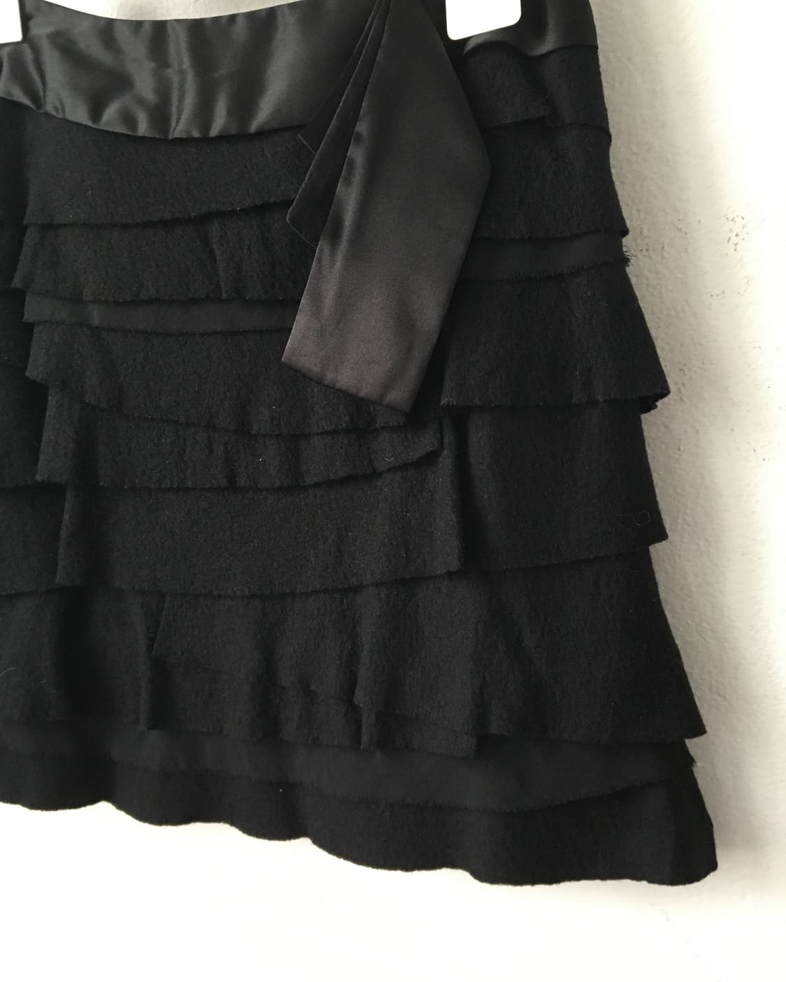 Woolen unbalanced layer point skirt 상품이미지2