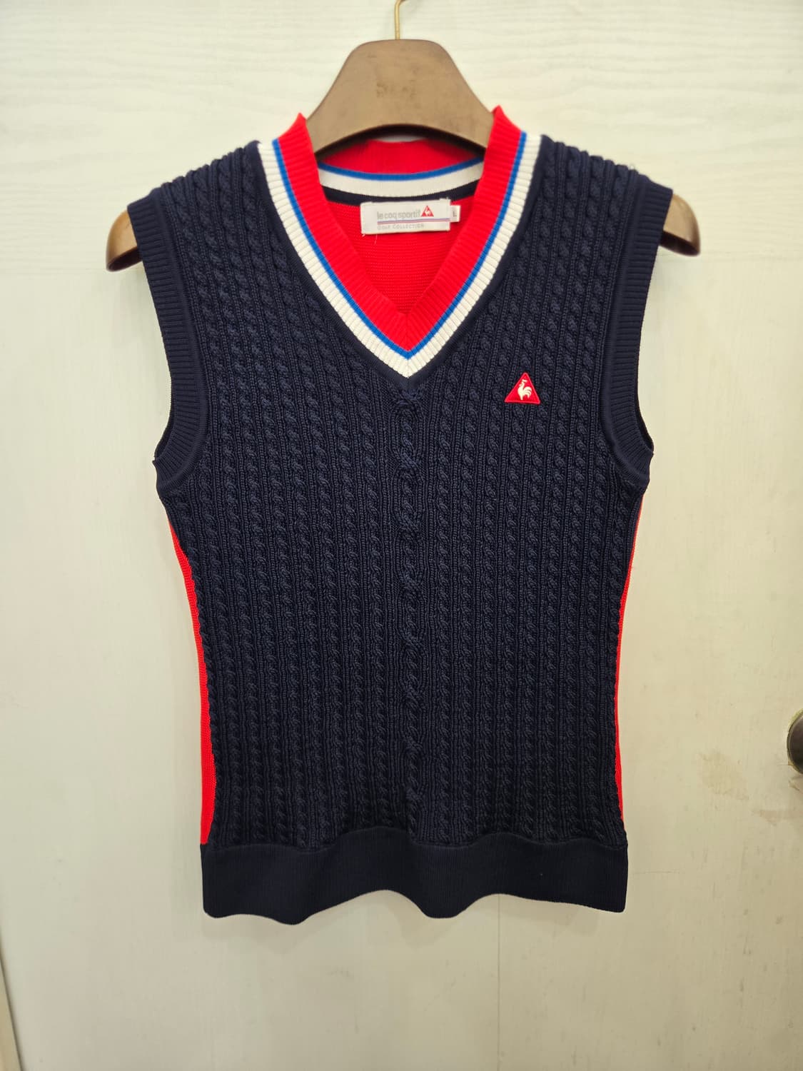 L,100)) le coq sportif 르꼬끄 골프 니트 조끼 ! 상품이미지1