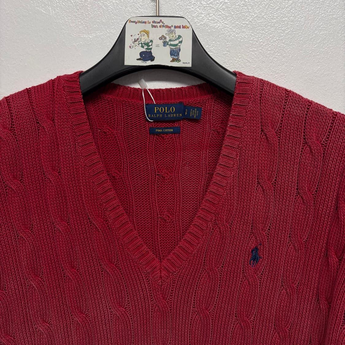 폴로 랄프로렌 케이블 브이넥 니트 1 상품이미지3