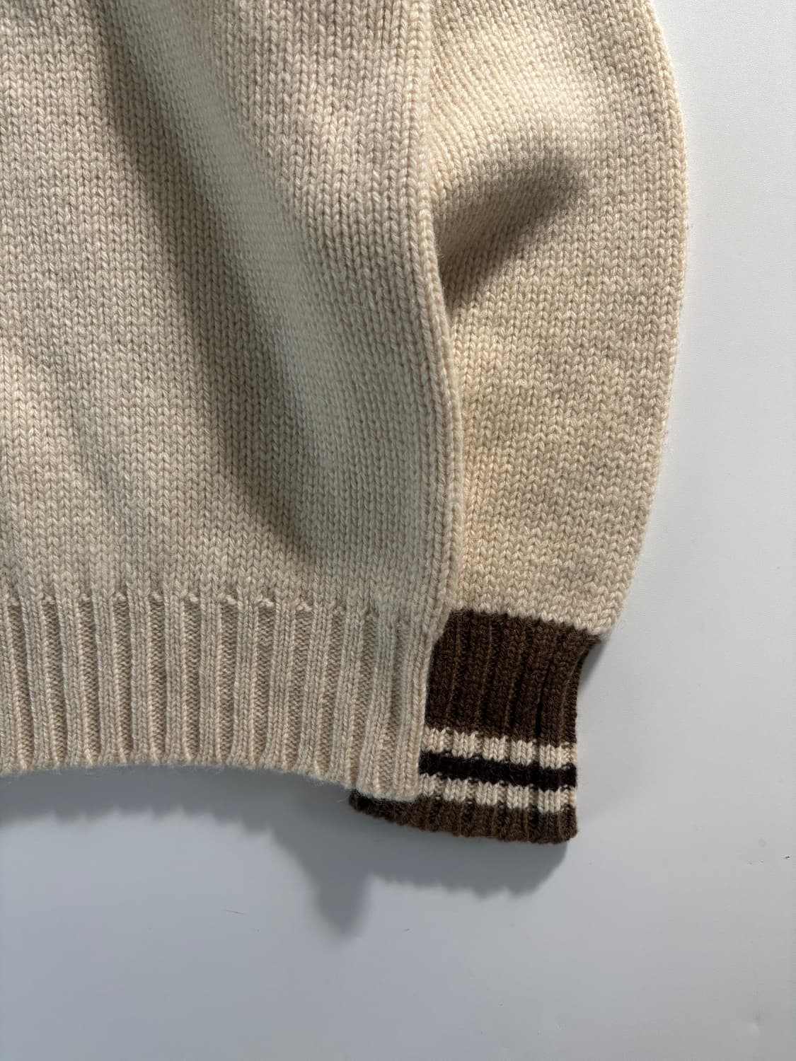 Polo 폴로 랄프로렌 아이보리 토글 버튼 숄카라 니트 상품이미지6