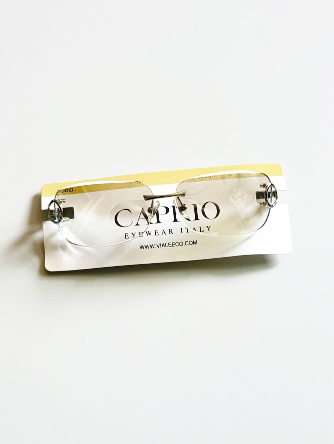 CAPRIO 무테 스퀘어 메탈 빈티지 틴트 선글라스 상품이미지2