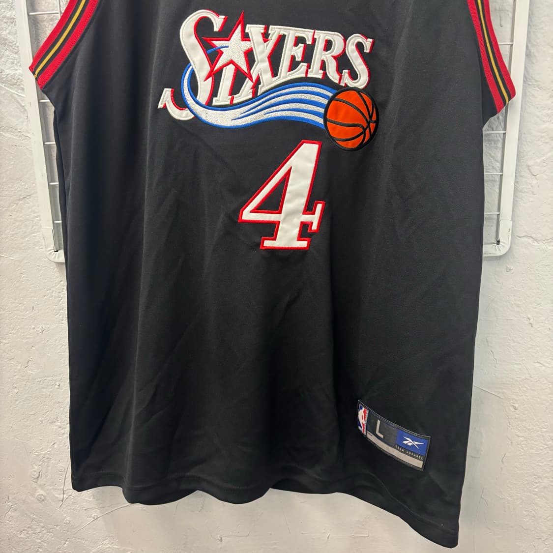 리복 X NBA 필라델피아 식서스 유니폼 슬리브리스 L 상품이미지4
