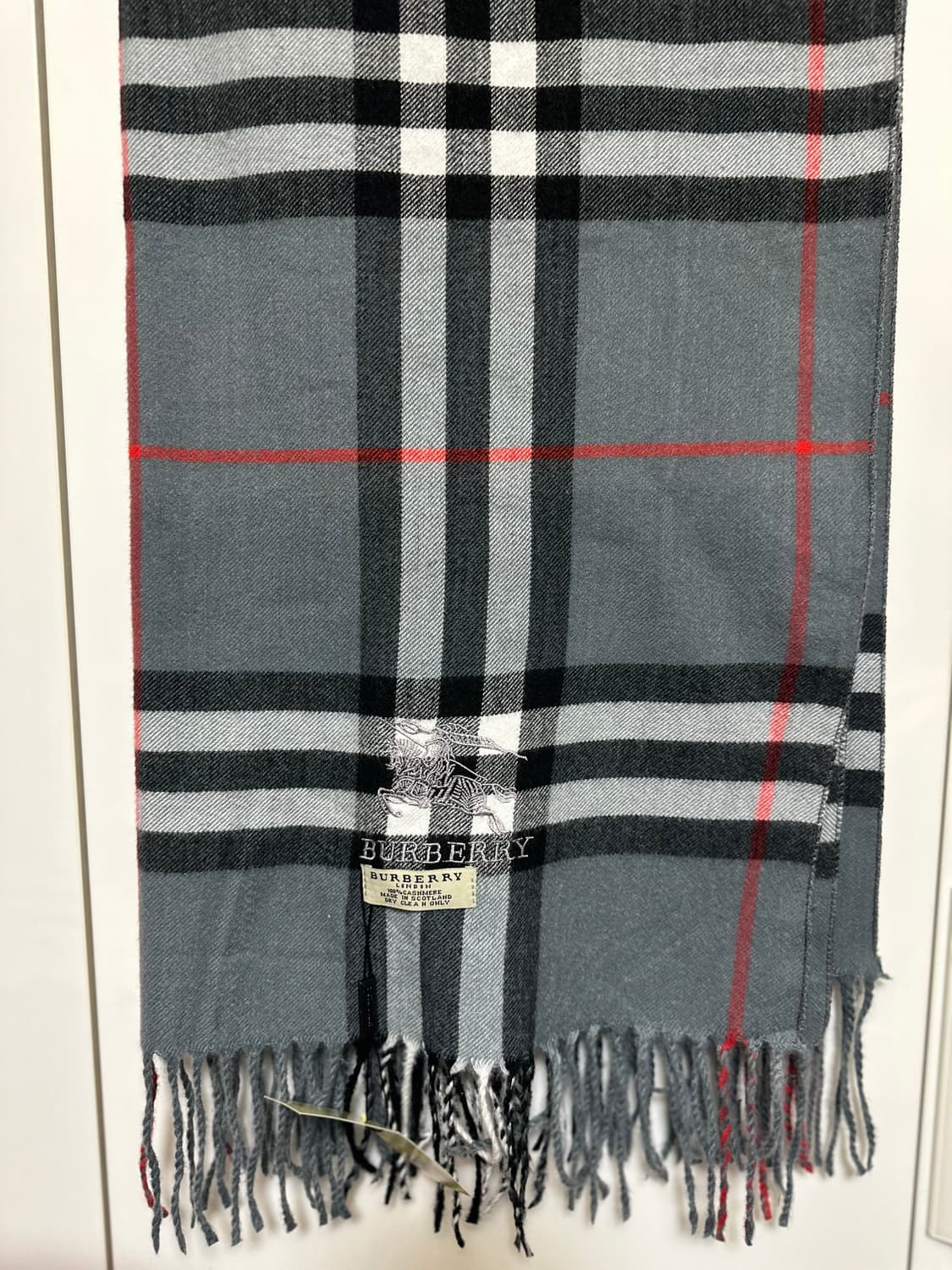 버버리 그레이 체크 캐시미어숄&머플러남여공용 상품이미지3