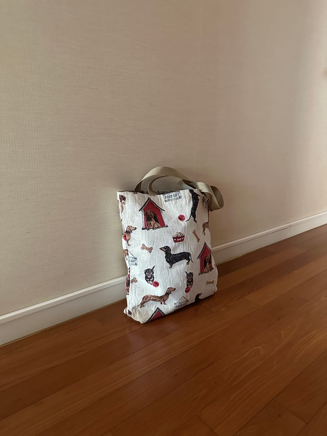 북유럽 핸드메이드 닥스훈트 토트에코백 상품이미지3