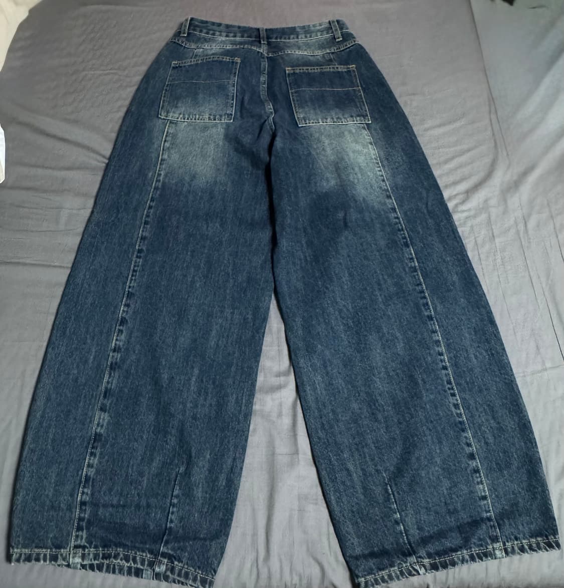 인템포무드 레이지보이 벌룬 핏 데님_ 딥블루 M 상품이미지8