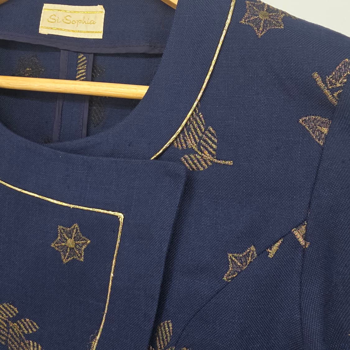 일본빈티지 고급스러운 골드 자수 디테일이 레이온 자켓 상품이미지3