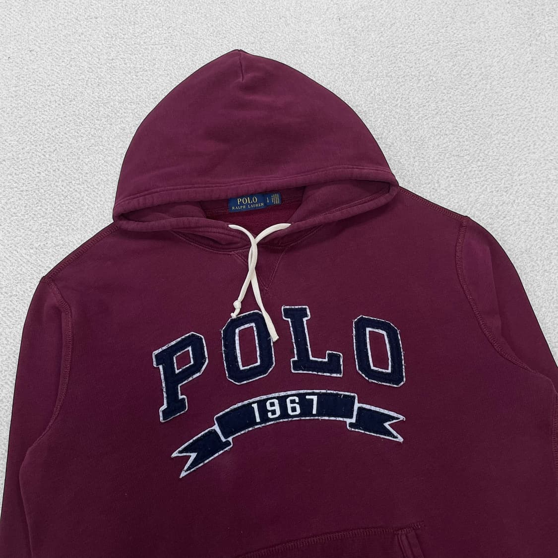 폴로 랄프로렌 아치 로고 후드티 버건디 상품이미지2