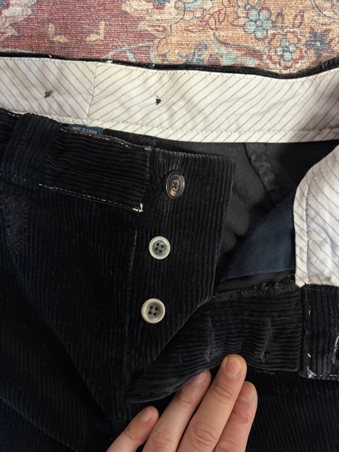 폴로 블랙 패치워크 코듀로이 팬츠 상품이미지5