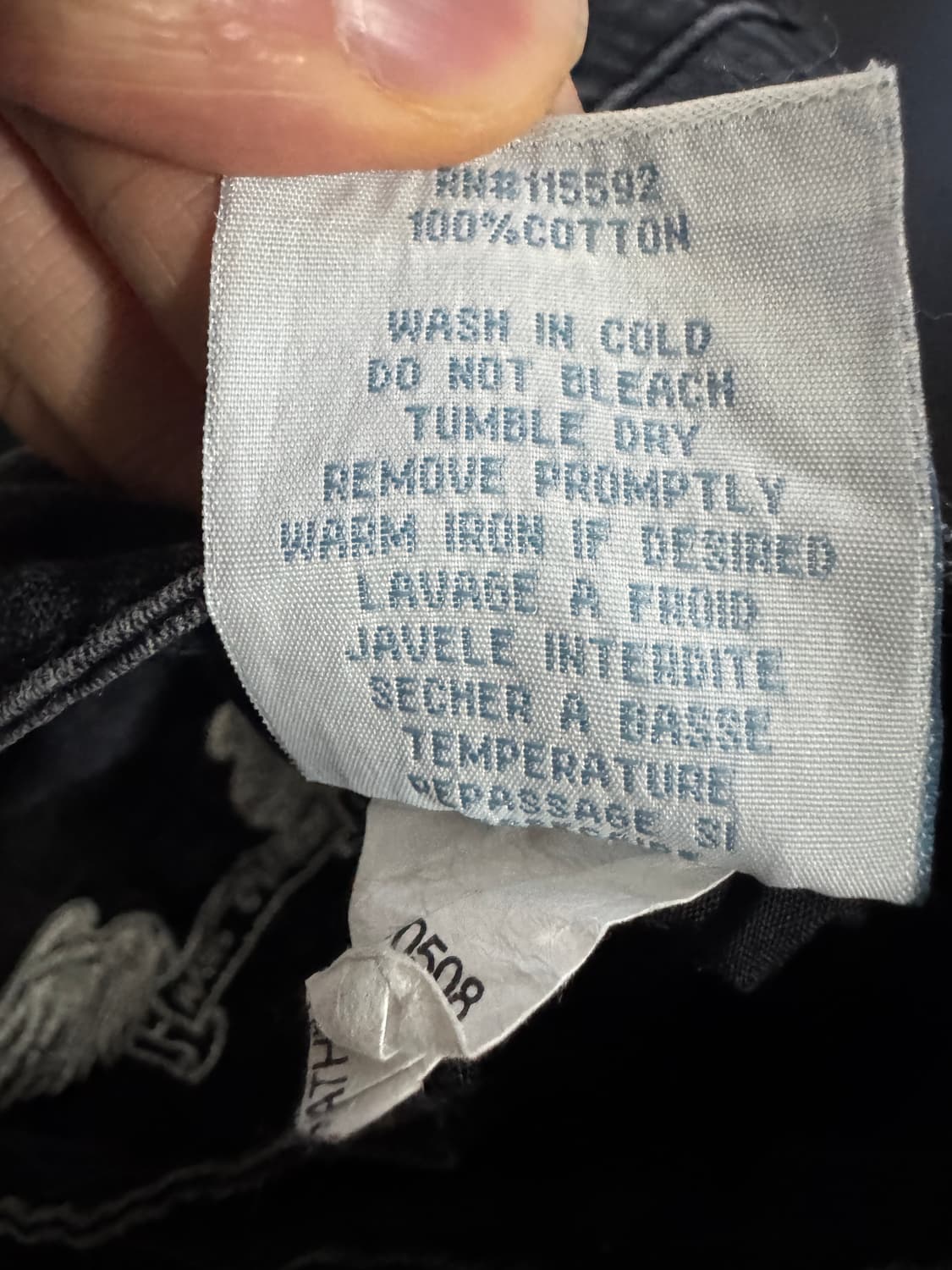 정품 여성 로빈슨진 펑키 블랙 데님팬츠 31.4인치 상품이미지5