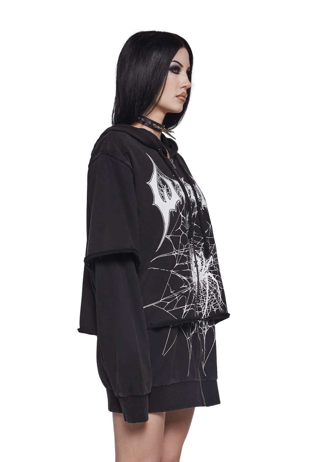 [예약상품]Dollskill Widow  펑크 고딕 집업후디 (S) 상품이미지3