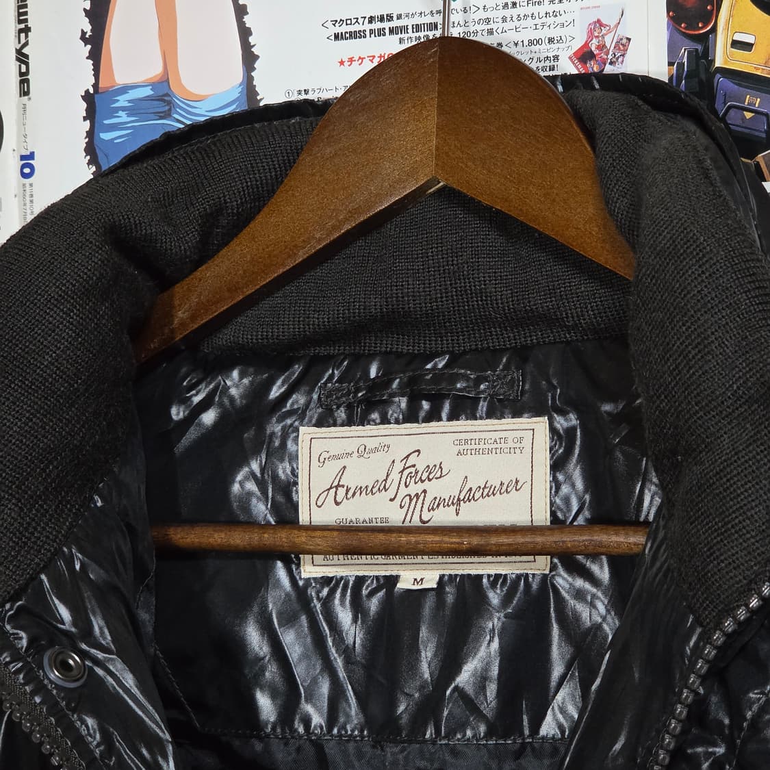 JPN 아비렉스 밀리터리 패치 자수 투웨이 유광 패딩  상품이미지10