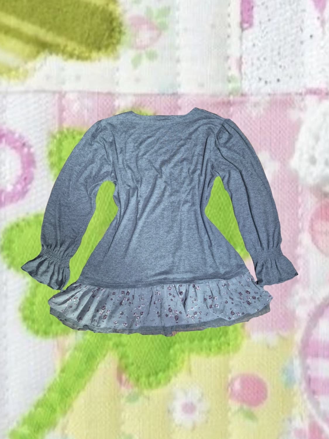 모리걸 빈티지 오리엔탈 블라우스 롱슬리브 리즈리사 로사체리 플라워 상품이미지2