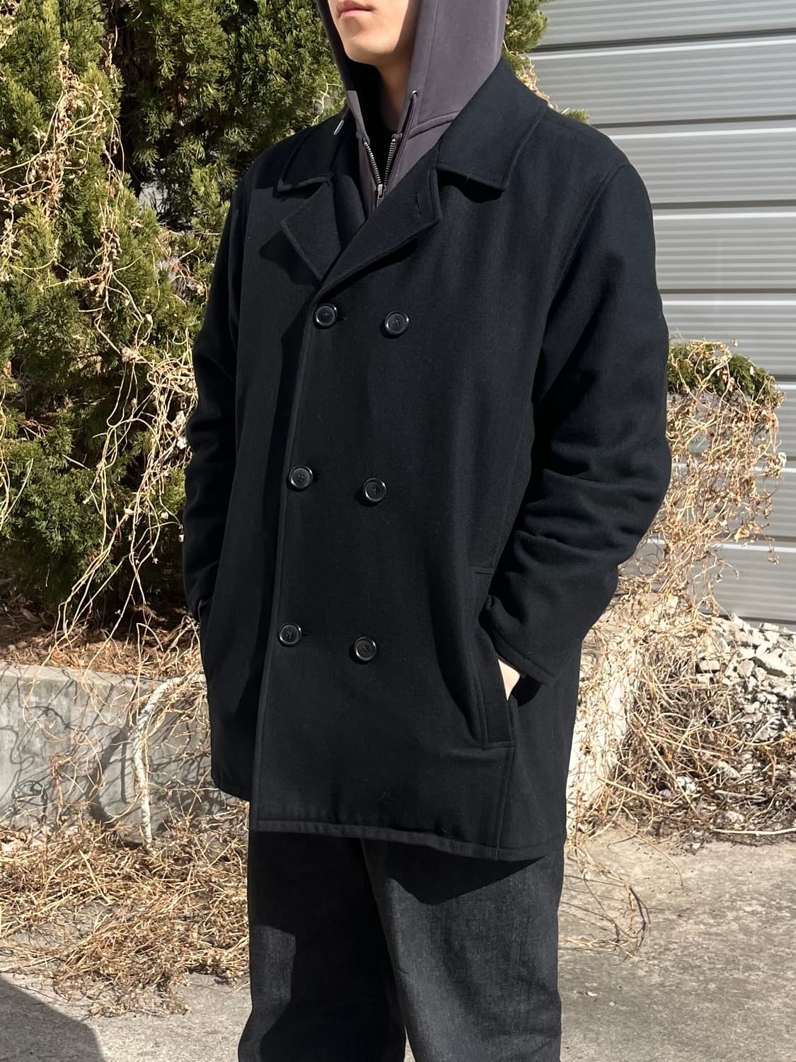 00s Eddie Bauer 울혼방 피코트 상품이미지1