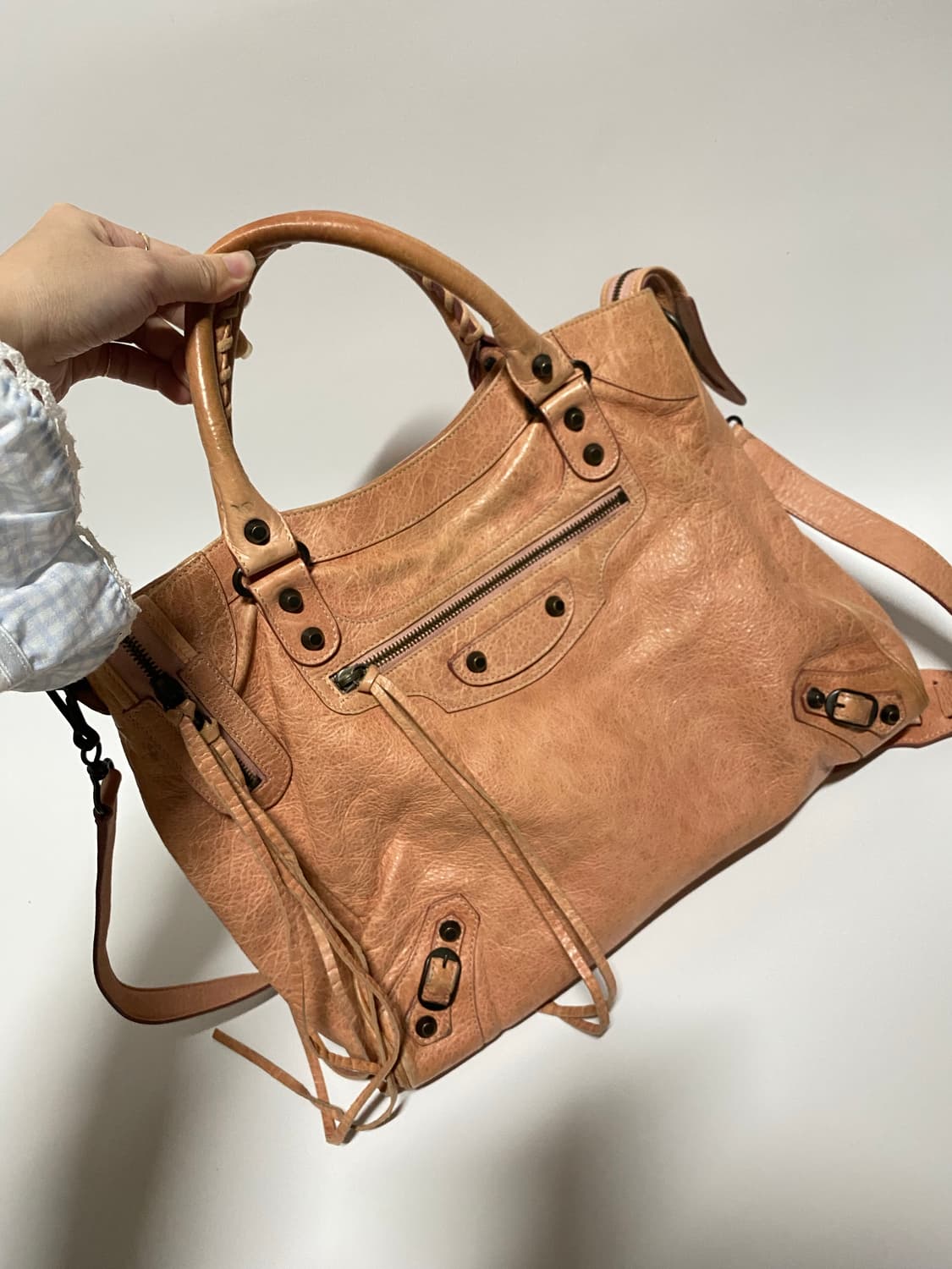 발렌시아가 시티 토트백 핑크 상품이미지2