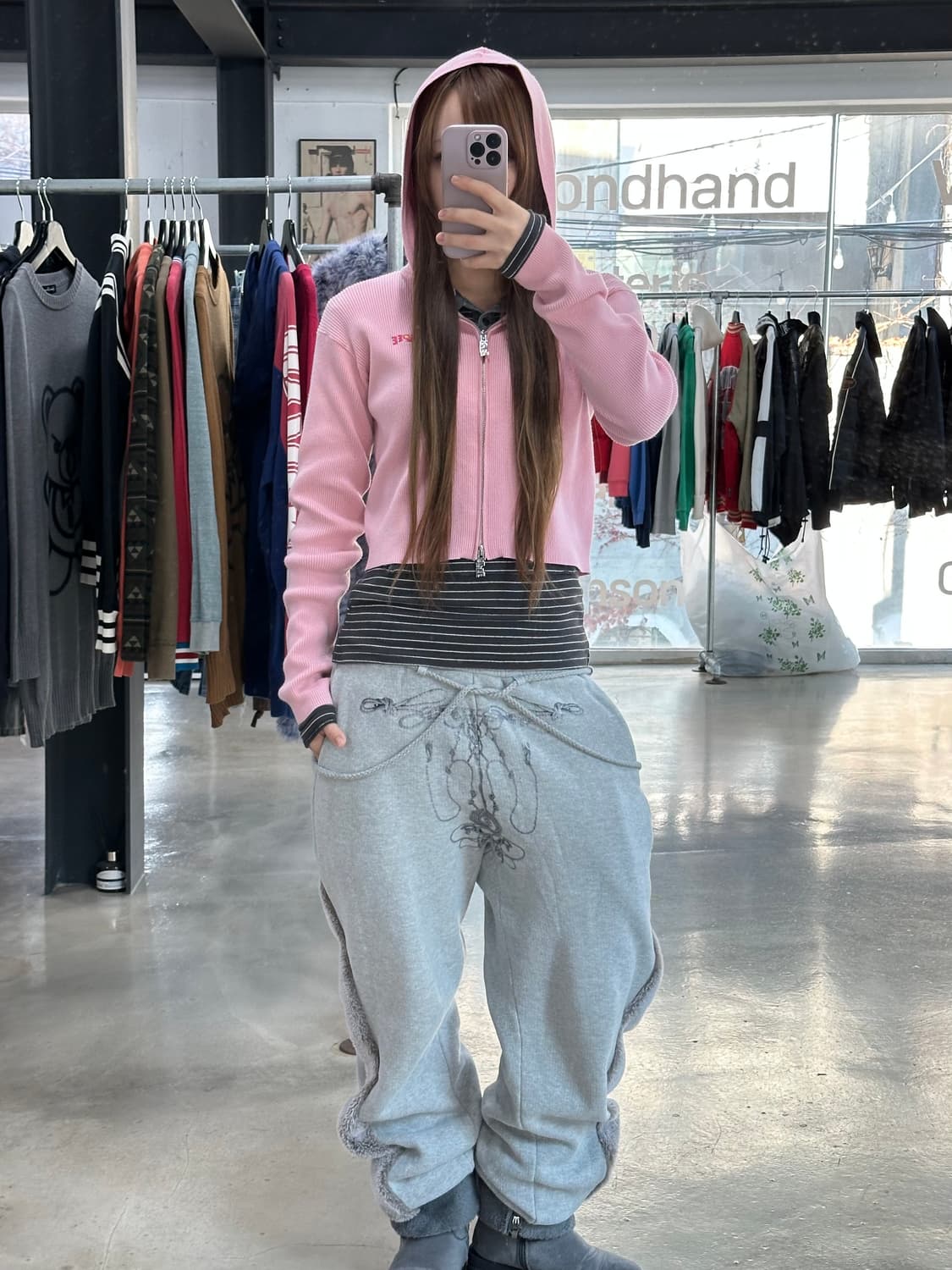 베이프 Apee 하트백로고 스타자수 투웨이니트집업 상품이미지2