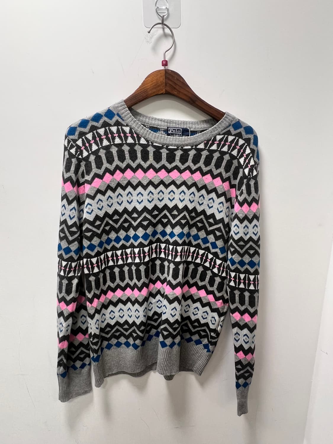 폴로 랄프로렌 빈티지 패턴 니트 (그레이) 상품이미지1