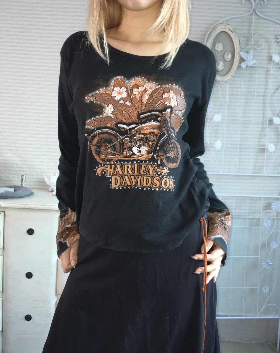 할리데이비슨 큐빅 셔링 긴팔 상품이미지2