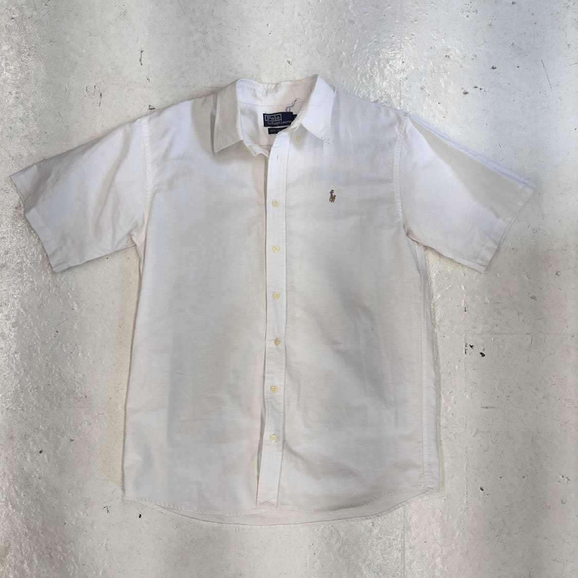 폴로 랄프로렌 화이트 오버핏 하프셔츠 상품이미지3