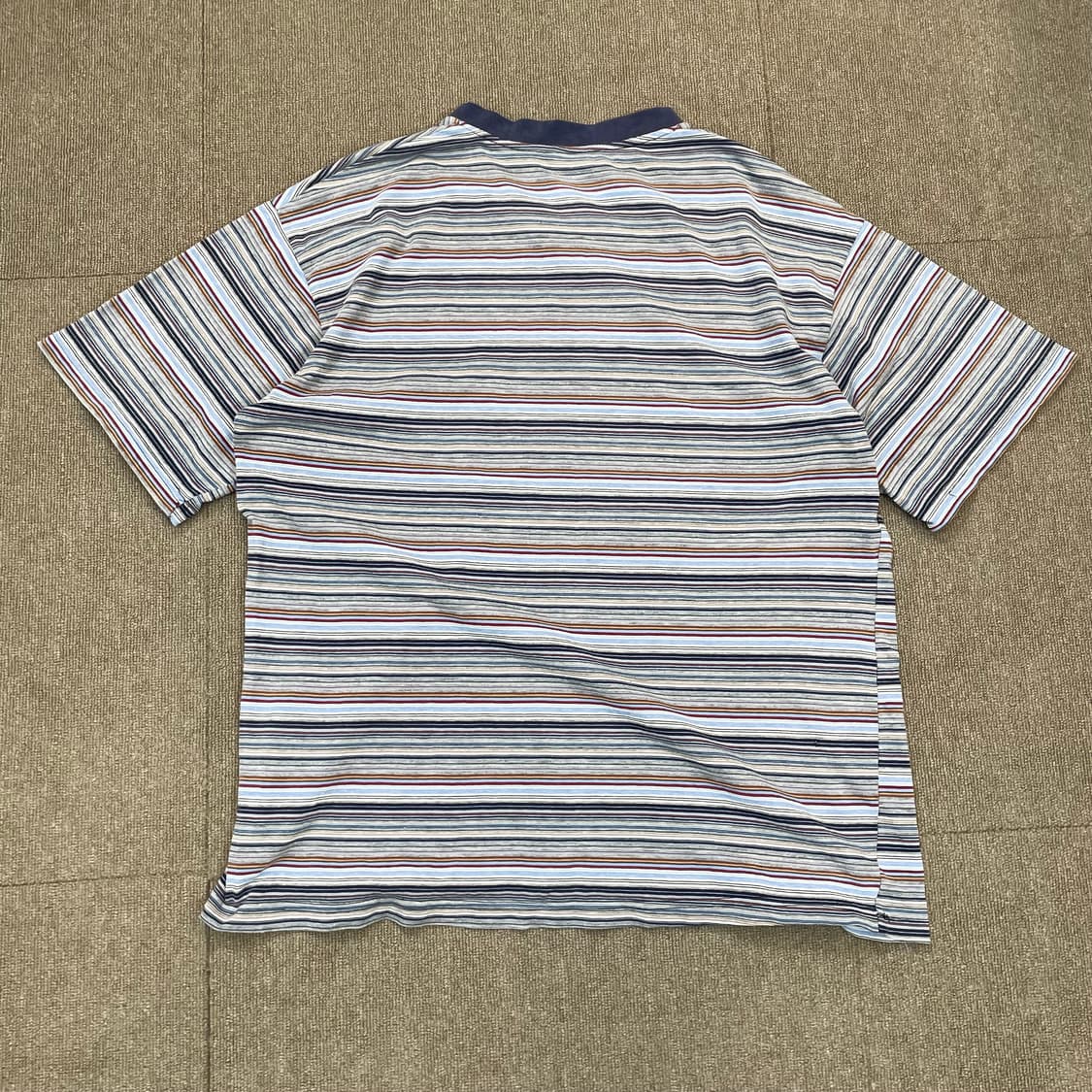 90s stussy made in usa 스투시 스트라이프 브이넥 티셔츠 상품이미지6