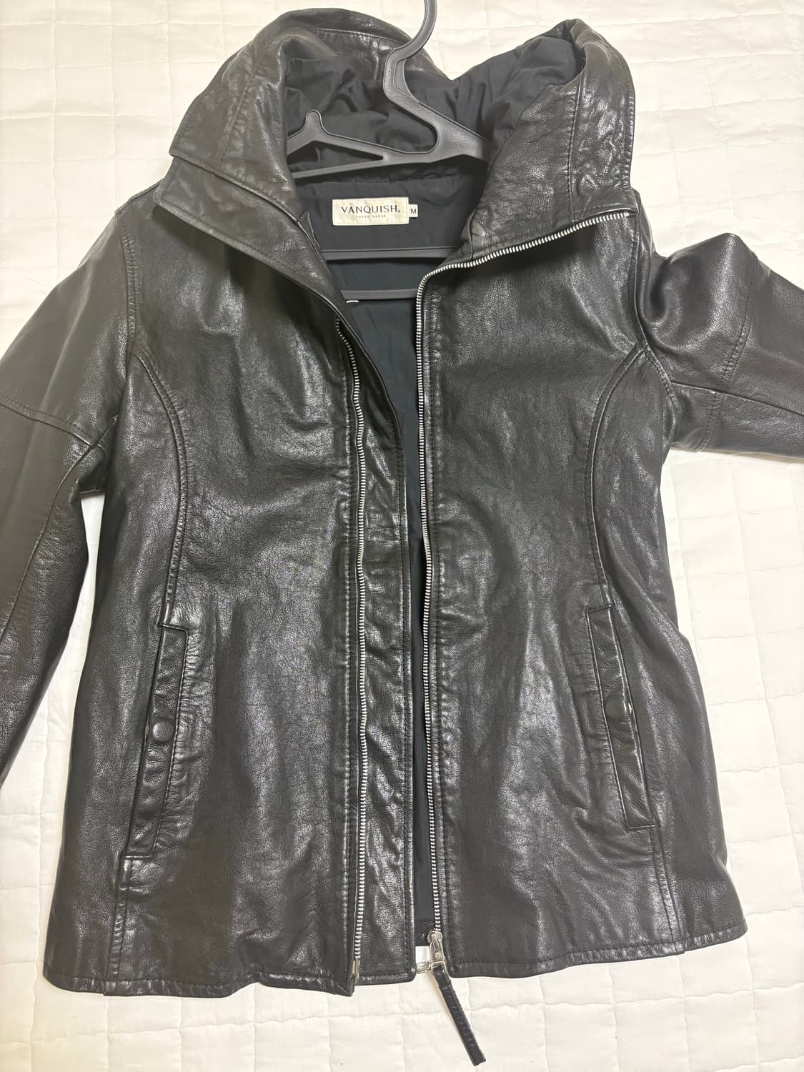 Vanquish 하이넥 레더 자켓  상품이미지1