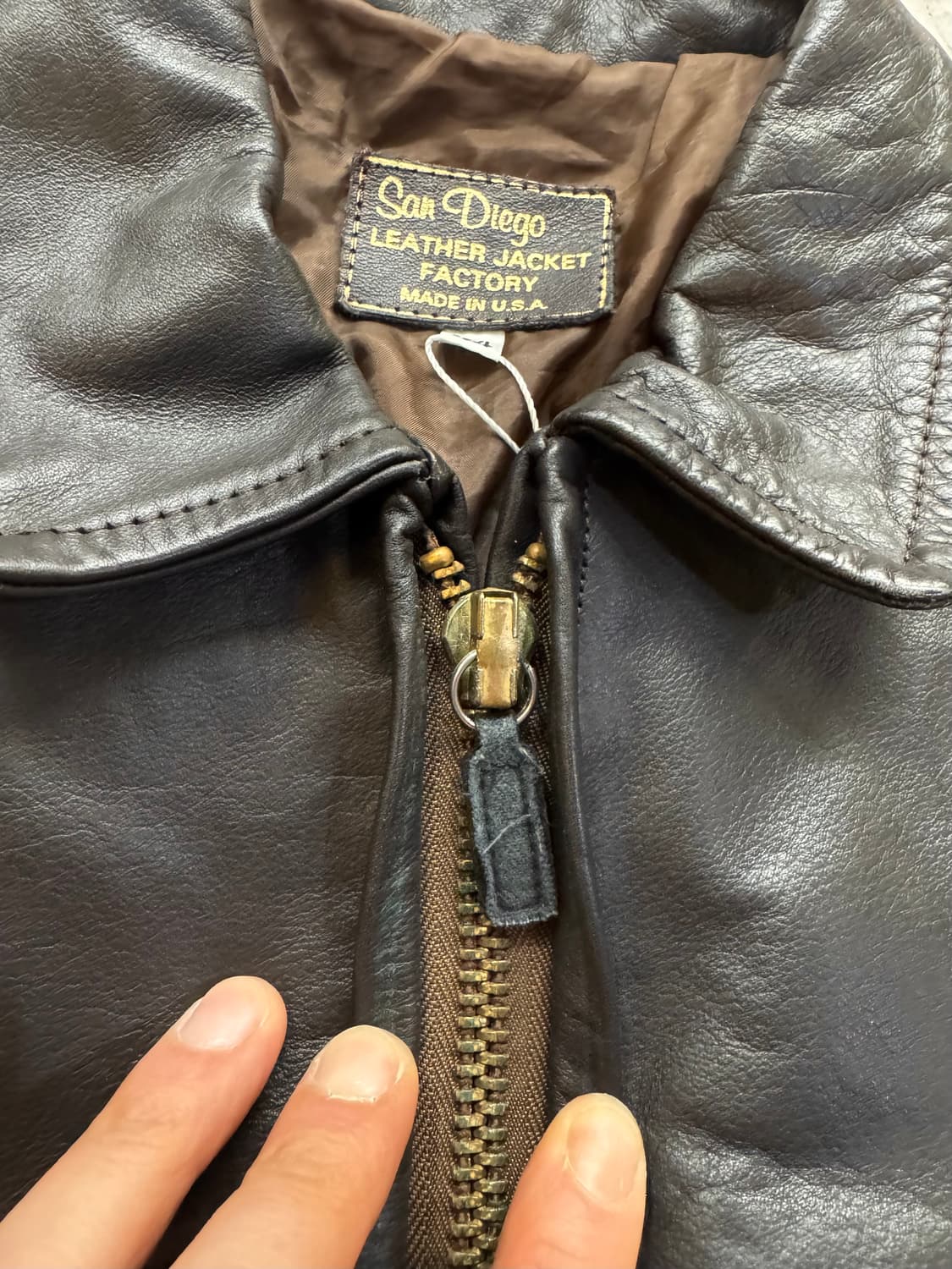 90s 샌디에고 레더 팩토리 플라이트 자켓 상품이미지5
