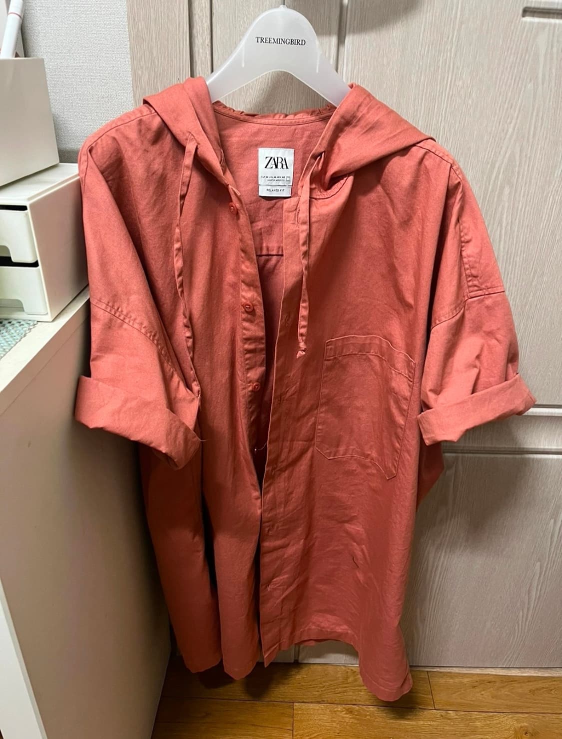 자라 zara 반팔 후드 남방 상품이미지1