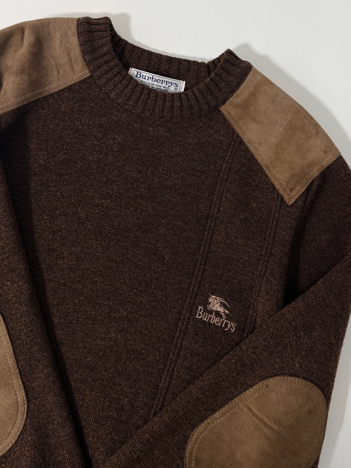 버버리 90‘s 루즈핏 딥브라운 코만도 울 니트 상품이미지3