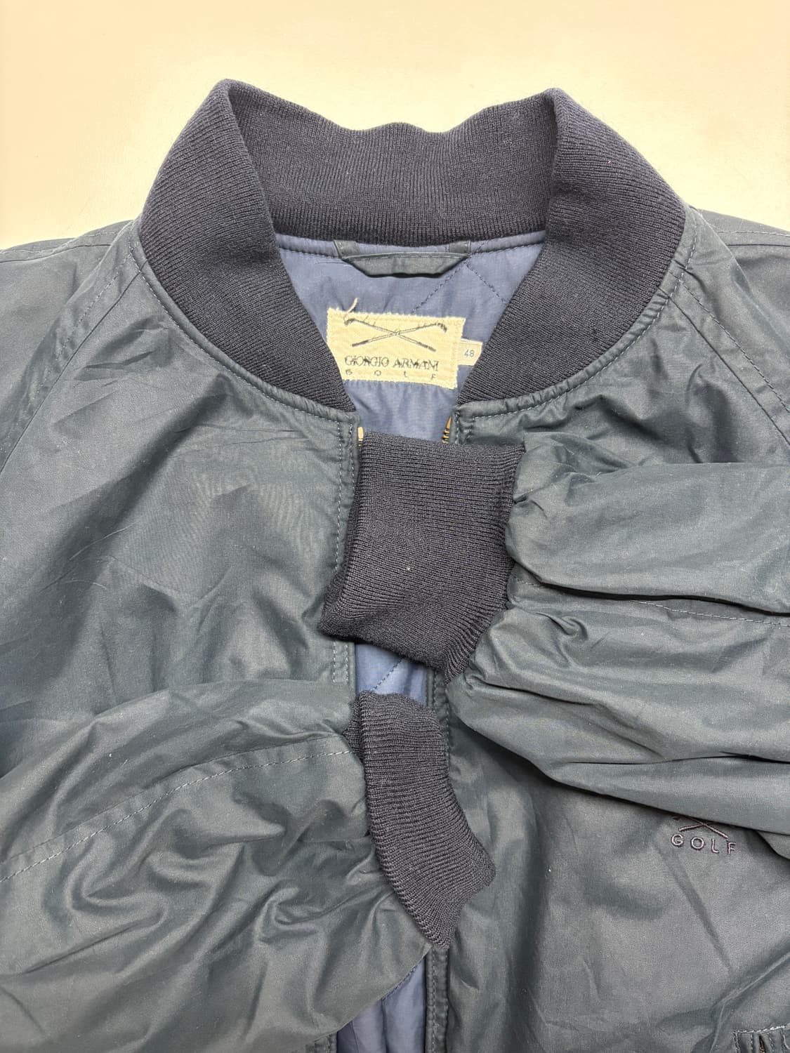 90's 조르지오 알마니 골프 퀄티드 봄버 자켓 상품이미지10