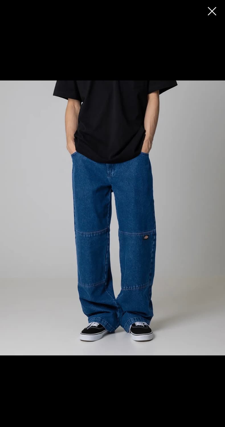 디키즈 85283 더블니 루즈핏 데님팬츠 빈티지 블루 상품이미지1