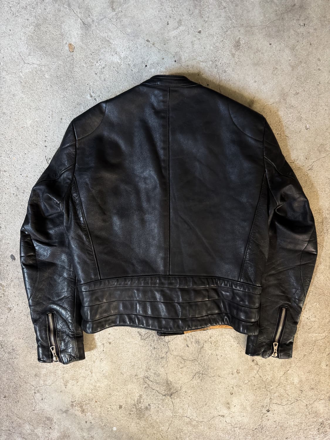70s Harro Leather Motorcycle Jacket 상품이미지10