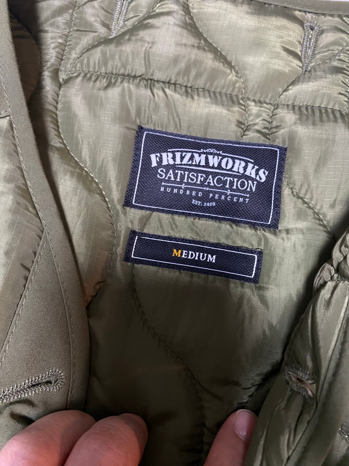 프리즘웍스 라이너 깔깔이 자켓 M 올리브 상품이미지4