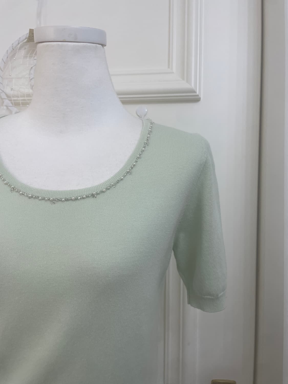 mint pearl point basic knit top 상품이미지6