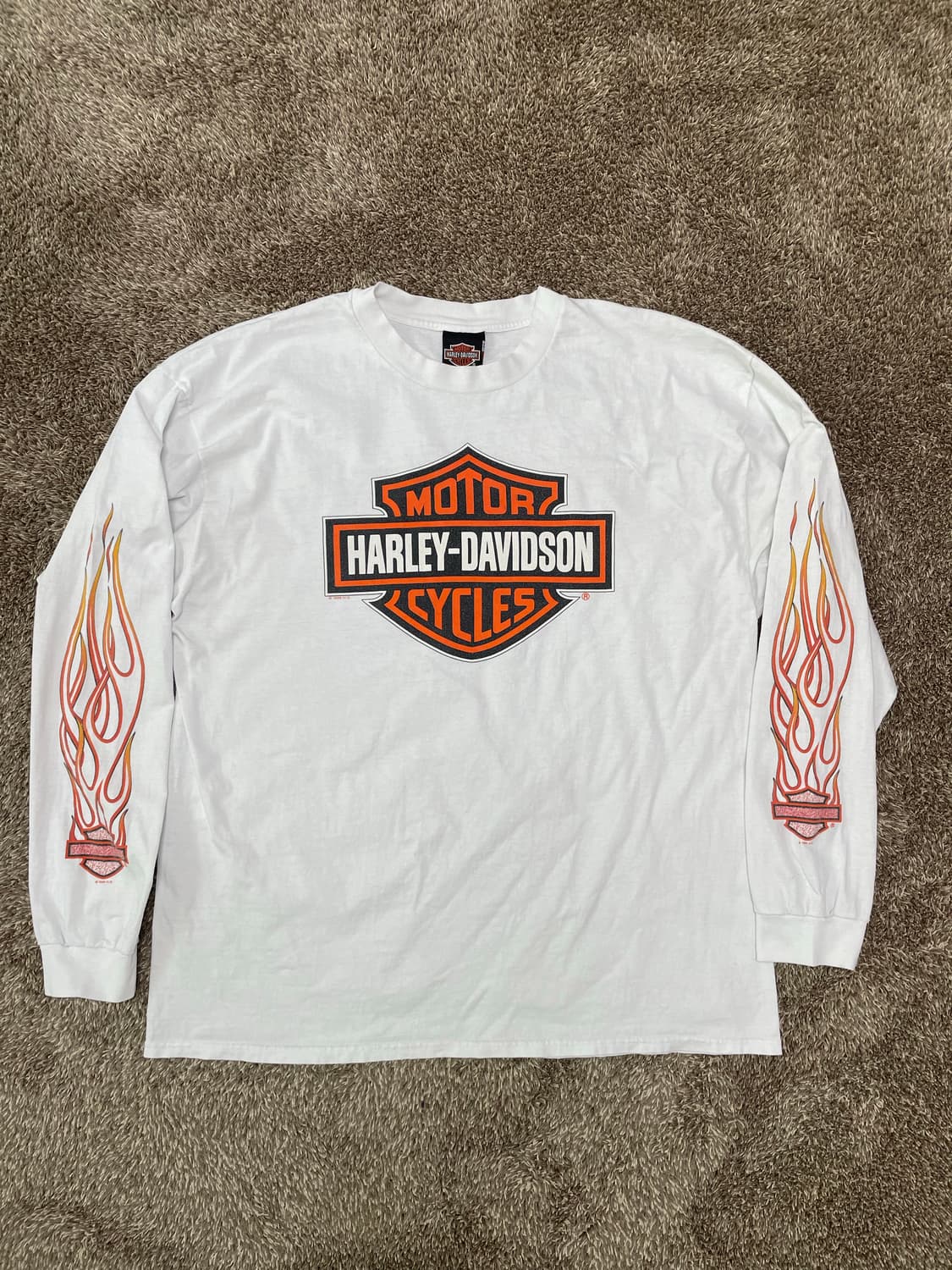 90s harley long sleeve 할리데이비슨 쉴드 롱슬리브 상품이미지1