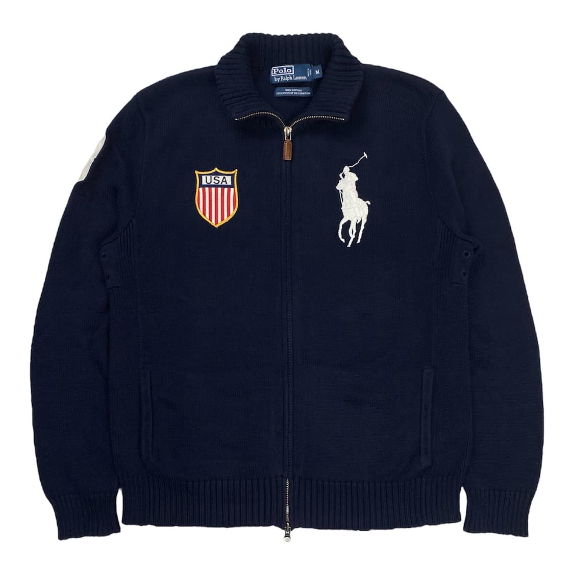 재입고💙 치프키프 폴로 USA 니트 집업 상품이미지1