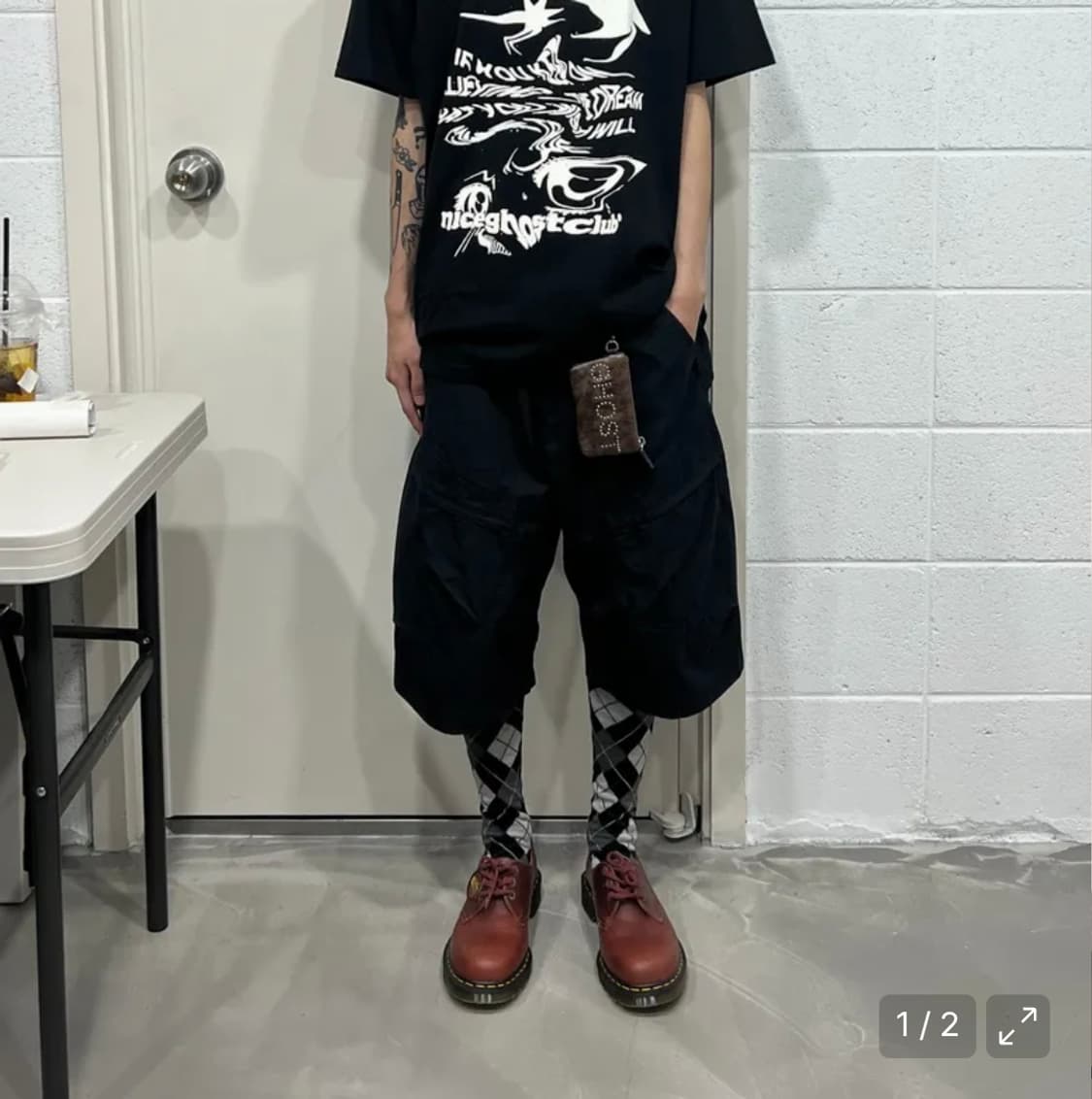 나이스고스트클럽 카프리 버뮤다 팬츠 L 상품이미지1