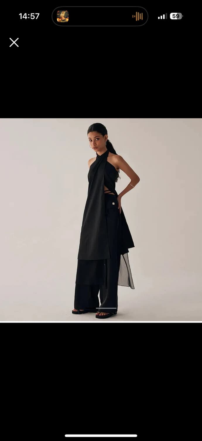 트리밍버드 레이어드 스카프 랩 원피스  상품이미지1