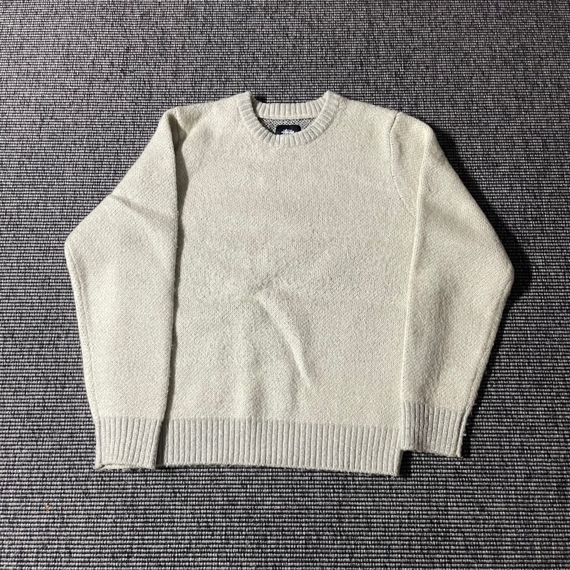 스투시 8볼 브러쉬드 모헤어 스웨터 크림(M) 상품이미지2
