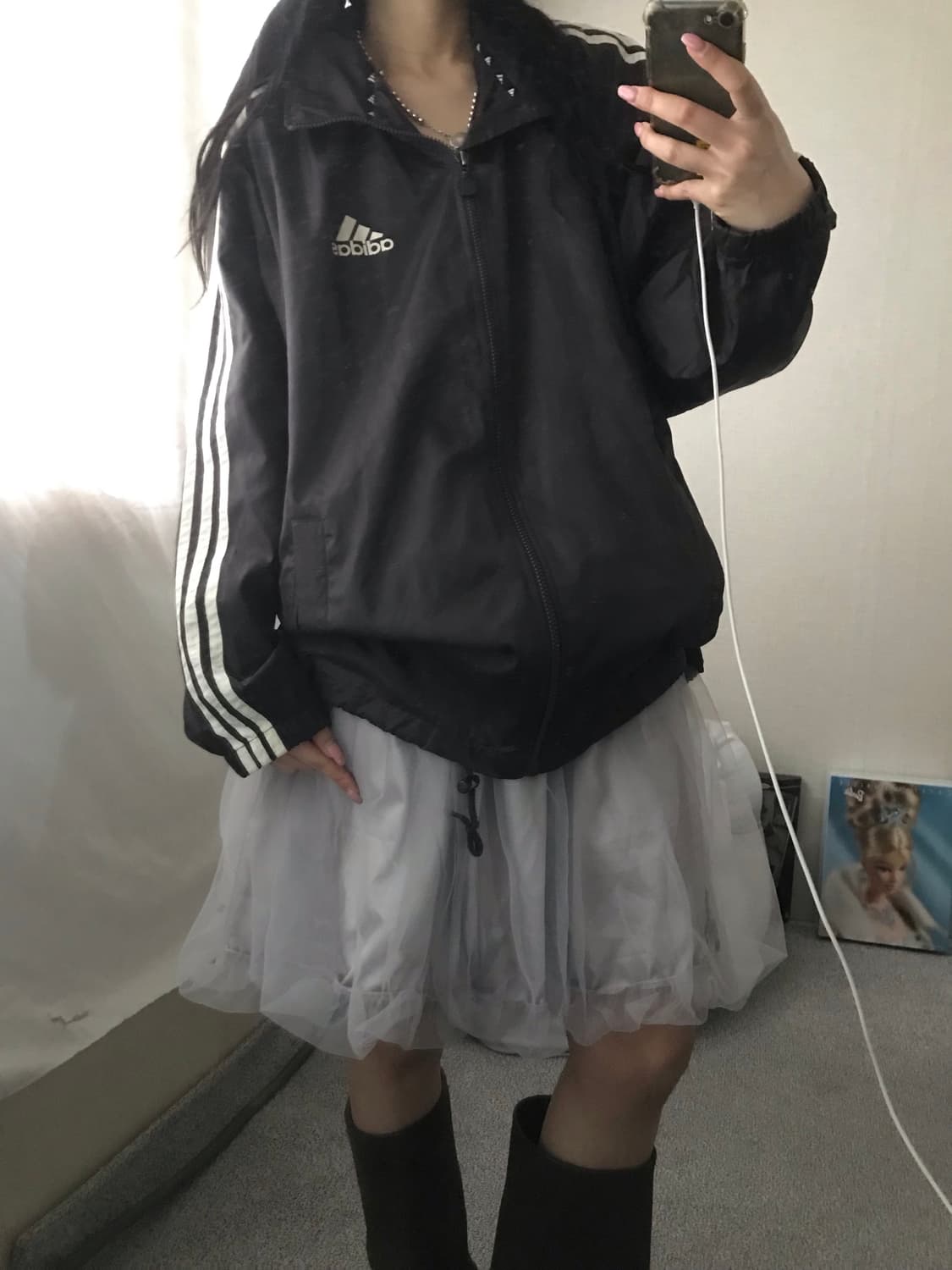 아디다스90s 브라운 오버핏 바람막이 상품이미지6