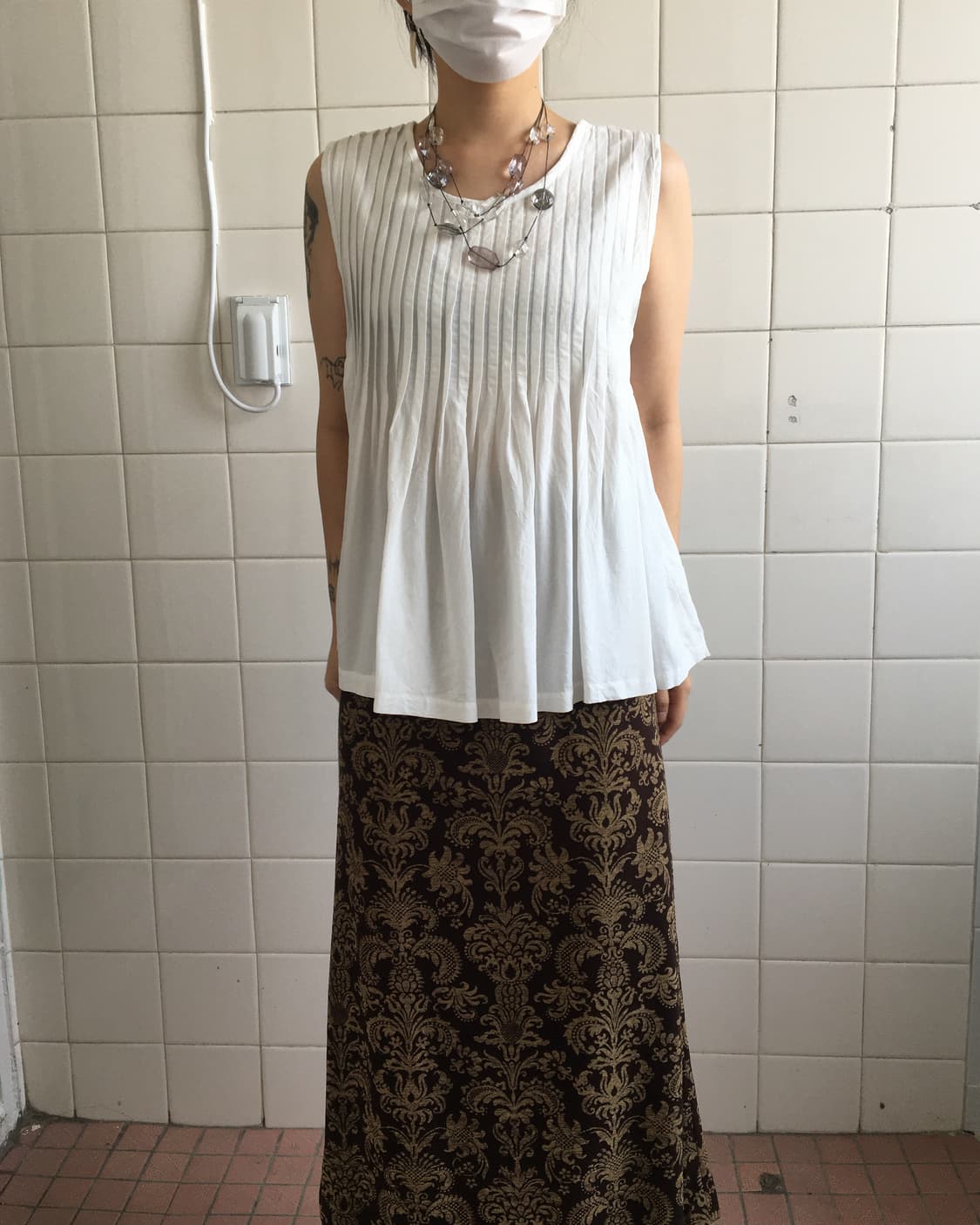 Pleats sleeveless 상품이미지1