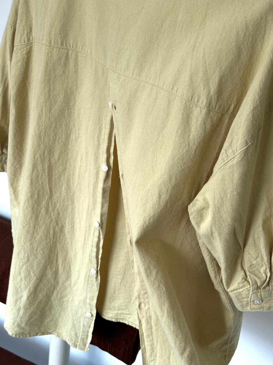 Wide silhouette rough cotton linen tunic 상품이미지4