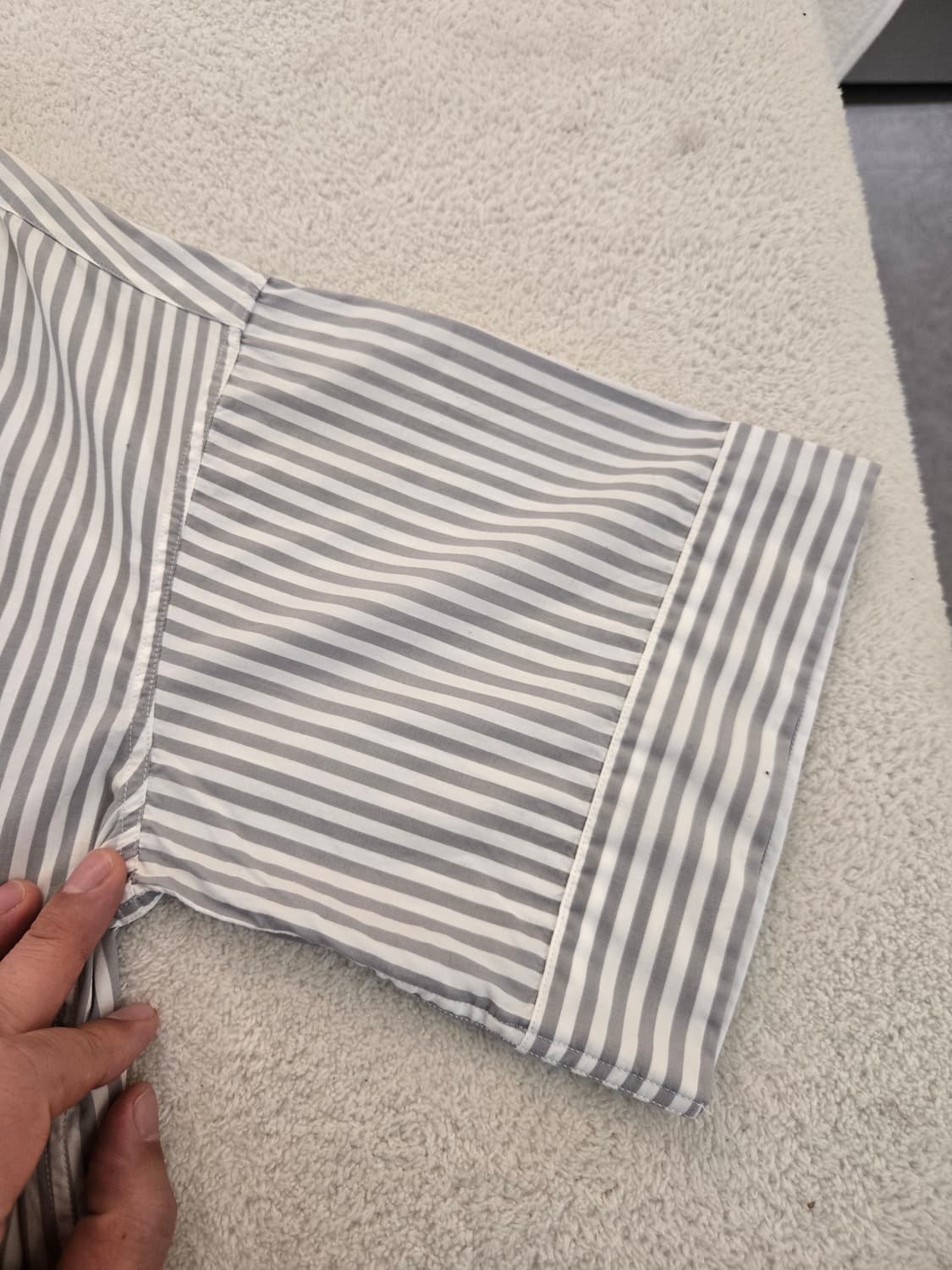 단톤 풀오버 스트라이프 반팔 셔츠 상품이미지8