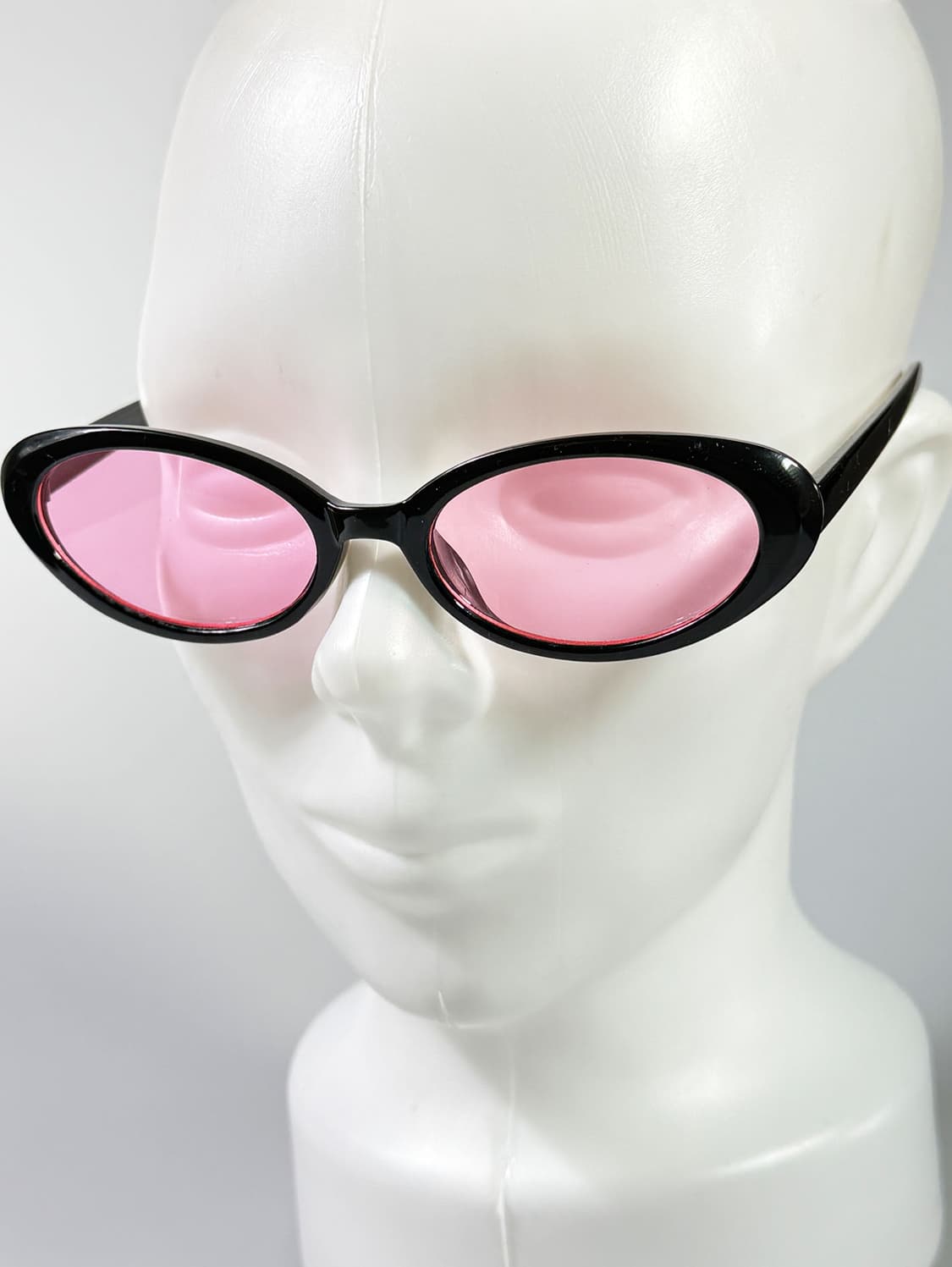 90s 블랙 캣아이 뿔테 프레임 빈티지 핑크 틴트 선글라스 상품이미지8