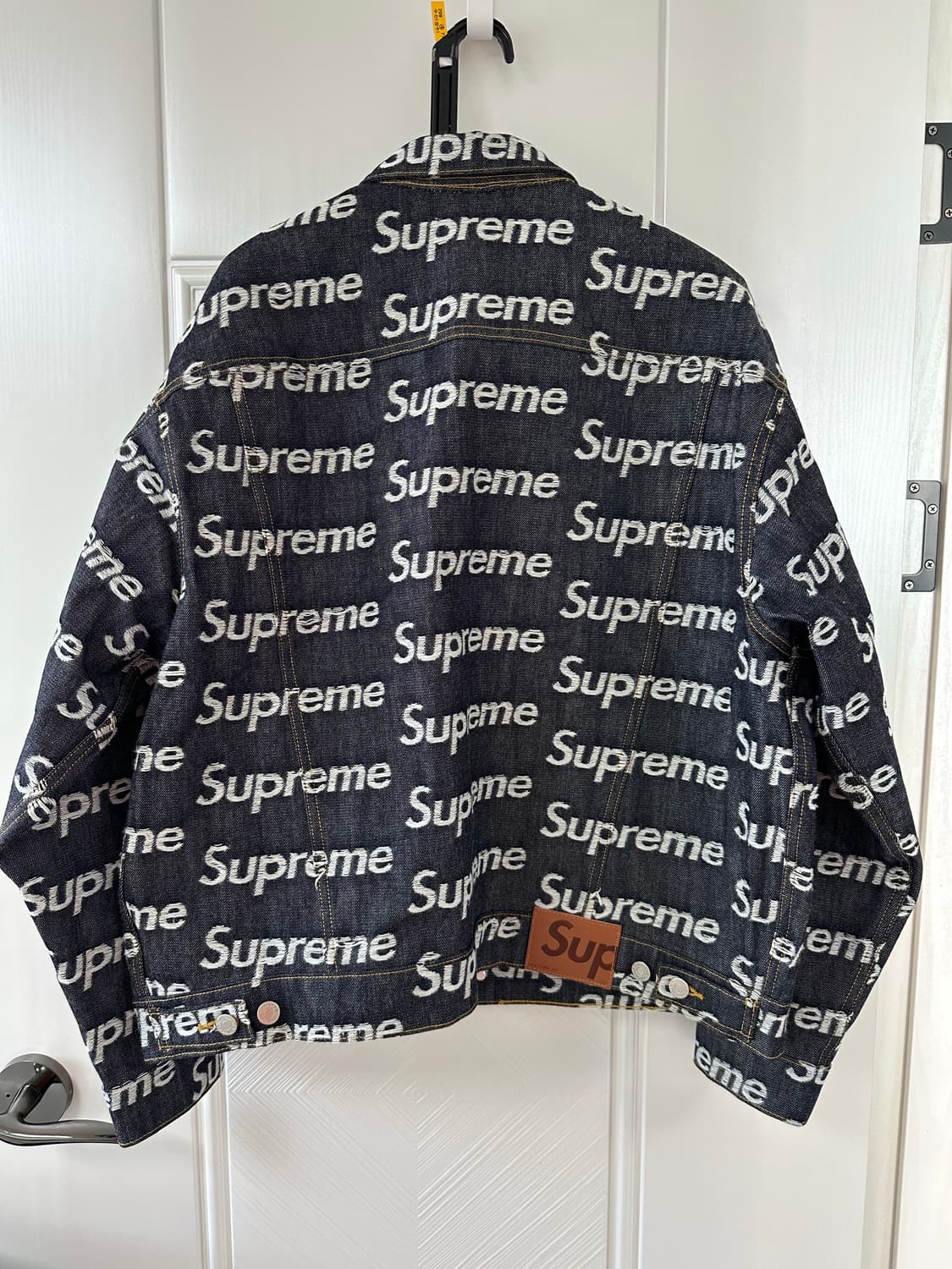 슈프림 자카드 로고 데님 셋업  (자켓/팬츠) 상품이미지7