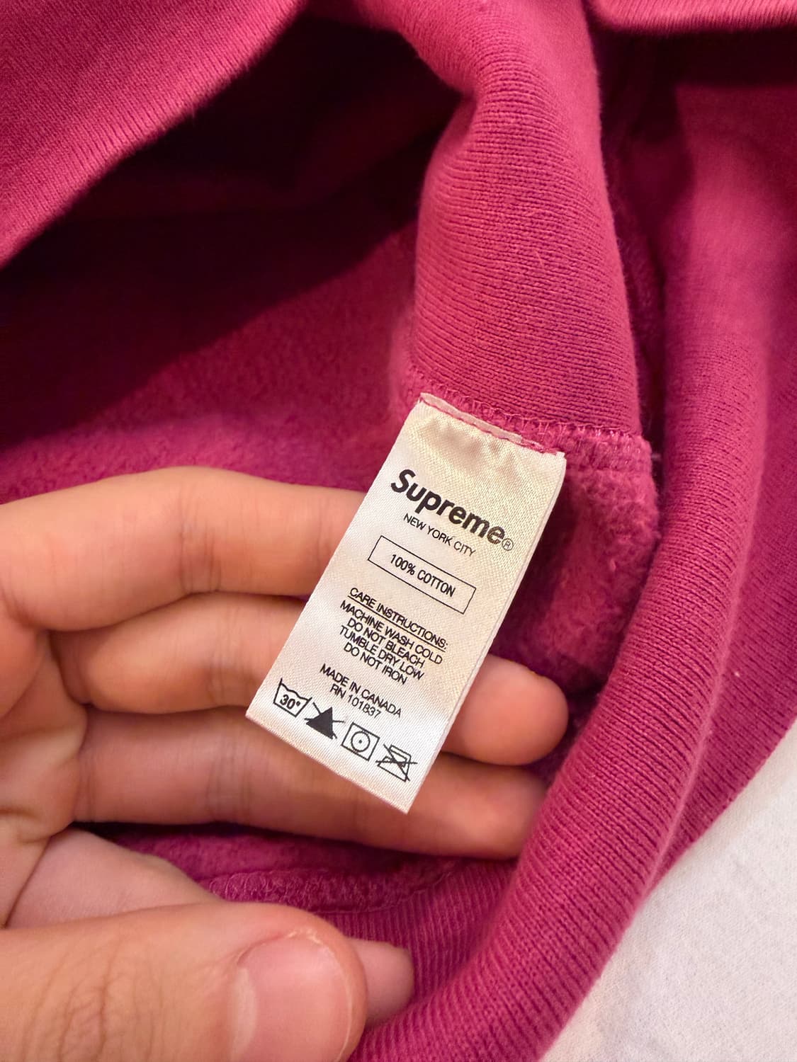 17ss 슈프림 글리터 아크 후드티 와인 버건디 상품이미지6