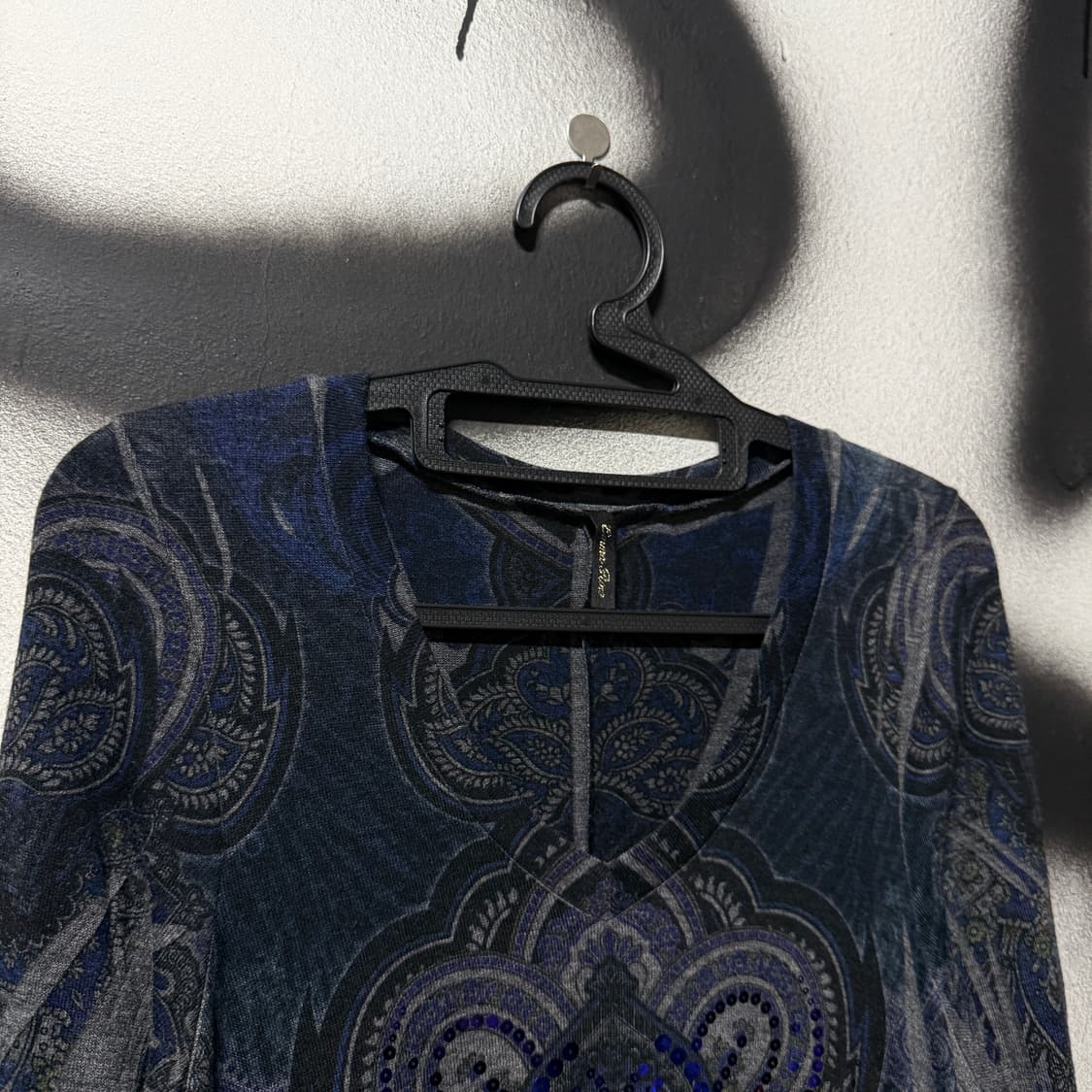 VTG 빈티지 오리엔탈 패턴 비즈 언발 7부 롱슬리브탑 상품이미지3