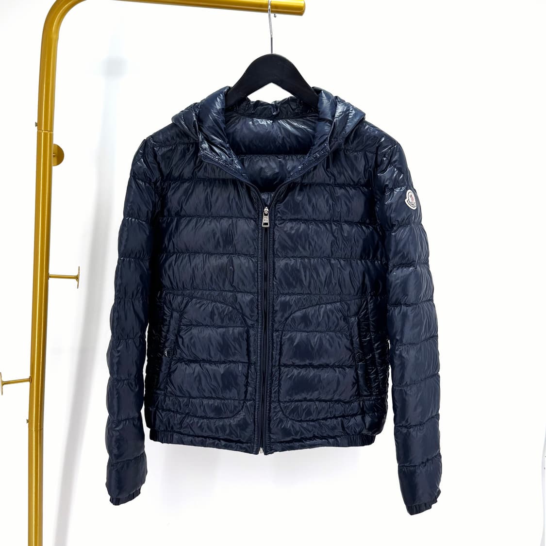 [0사이즈] 몽클레어 후드 경량패딩 점퍼 네이비 상품이미지4